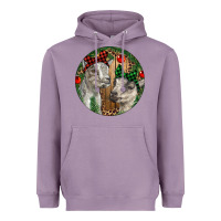 Lavender Baby Goats Christmas Heavyweight Hoodie - RanaPortraitStore