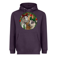Plum Baby Goats Christmas Heavyweight Hoodie - RanaPortraitStore
