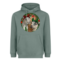 Sage Baby Goats Christmas Heavyweight Hoodie - RanaPortraitStore