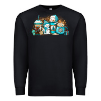 Black winter snowman coffee cups Premium Sweatshirt - Jasminsmagicworld