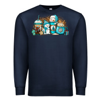 Navy winter snowman coffee cups Premium Sweatshirt - Jasminsmagicworld