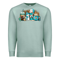 Seafoam winter snowman coffee cups Premium Sweatshirt - Jasminsmagicworld