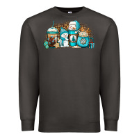 Smoke winter snowman coffee cups Premium Sweatshirt - Jasminsmagicworld