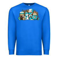 True Royal winter snowman coffee cups Premium Sweatshirt - Jasminsmagicworld