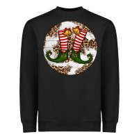 Black Elf Shoes Christmas Heavyweight Sweatshirt - RanaPortraitStore