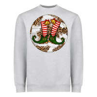 Heather Grey Elf Shoes Christmas Heavyweight Sweatshirt - RanaPortraitStore