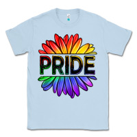 Dusty Blue hippie pride sunflowers Classic Tee - OliviaCreatesArt