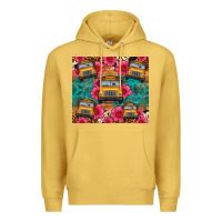 Antique Gold school bus leopard cowhide Premium Hoodie - Artiststas