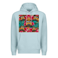 Blue Mist school bus leopard cowhide Premium Hoodie - Artiststas