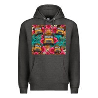 Charcoal Heather school bus leopard cowhide Premium Hoodie - Artiststas
