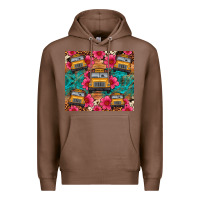 Chestnut school bus leopard cowhide Premium Hoodie - Artiststas