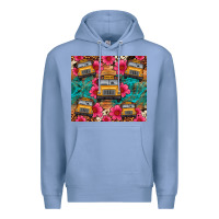 Colony Blue school bus leopard cowhide Premium Hoodie - Artiststas