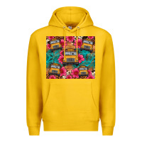 Lemon school bus leopard cowhide Premium Hoodie - Artiststas