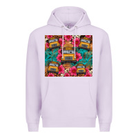 Lilac school bus leopard cowhide Premium Hoodie - Artiststas