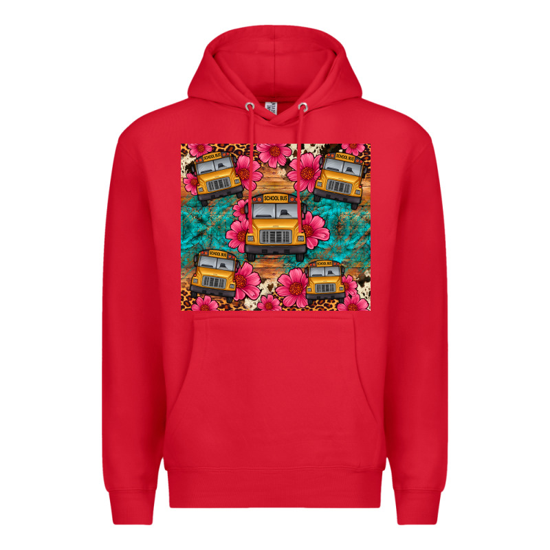 School Bus Leopard Cowhide Premium Hoodie by Artiststas | Teevron