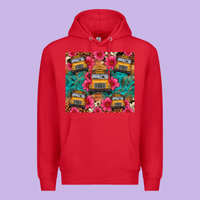 School Bus Leopard Cowhide Premium Hoodie Designed By Artiststas