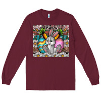 Burgundy easter Long Sleeve Tee - CowhideDigitalArt