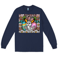 Navy easter Long Sleeve Tee - CowhideDigitalArt