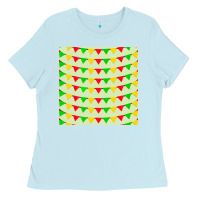 Baby Blue mexico seamless pattern Ladies Tee - FaDigitalArtStudio