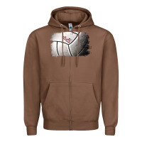 Chestnut volleyball brushstroke Zipper Hoodie - RanaPortraitStore