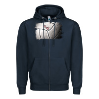 Navy volleyball brushstroke Zipper Hoodie - RanaPortraitStore