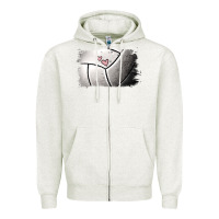 Oatmeal Heather volleyball brushstroke Zipper Hoodie - RanaPortraitStore