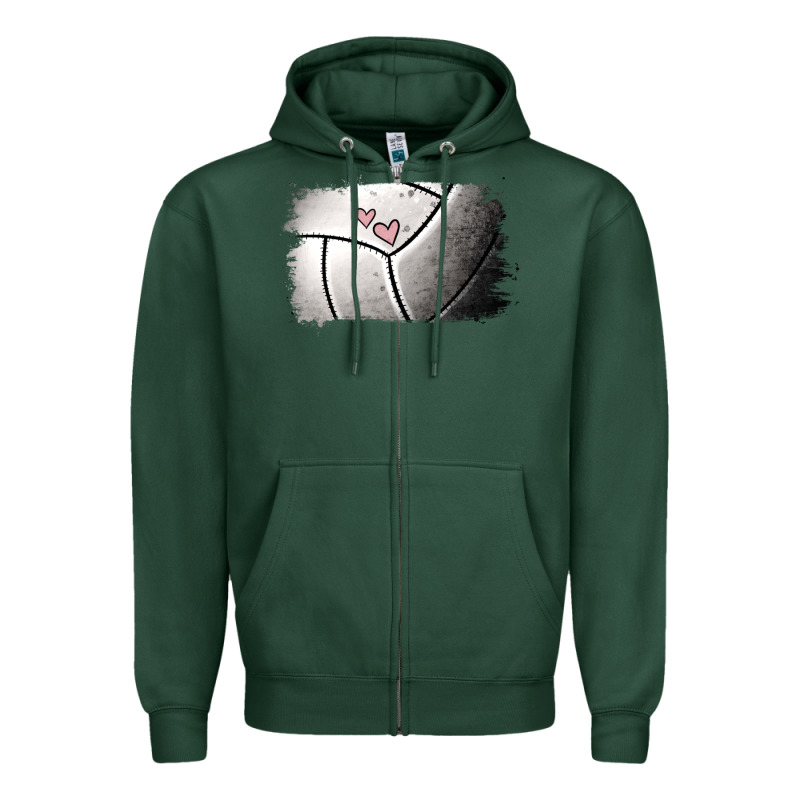 Volleyball Brushstroke Zipper Hoodie by RanaPortraitStore | Teevron