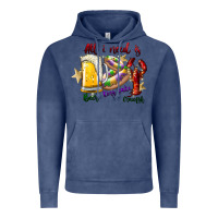 Vintage Denim all i need is beer king cake crawfish Vintage Hoodie - SublimationCraftShop