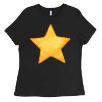Black yellow star Ladies Tee - FaDigitalArtStudio