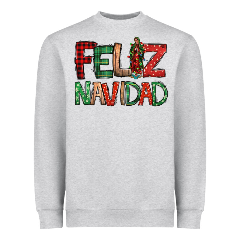 Feliz Navidad Our Lady Of Guadalupe Christmas Heavyweight Sweatshirt by Jasminsmagicworld | Teevron