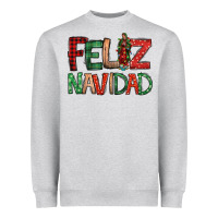 Heather Grey Feliz Navidad our lady of Guadalupe Christmas Heavyweight Sweatshirt - Jasminsmagicworld