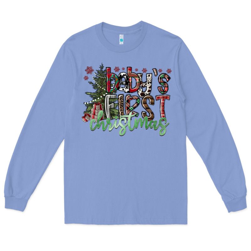 Baby's First Christmas Long Sleeve Tee by CowhideDigitalArt | Teevron