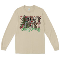 Mushroom Baby's First Christmas Long Sleeve Tee - CowhideDigitalArt
