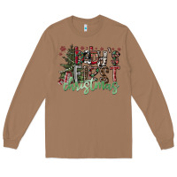 Toasted Coconut Baby's First Christmas Long Sleeve Tee - CowhideDigitalArt