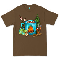 Cacao Camping Coffee Premium Tee - FaDigitalArtStudio