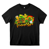 Black St. Patrick's Tennessee map Heavy Core Tee - OliviaCreatesArt