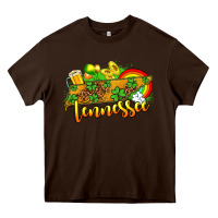 Chocolate Brown St. Patrick's Tennessee map Heavy Core Tee - OliviaCreatesArt