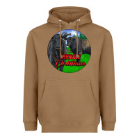 Toasted Coconut Black Angus Cattle and Bull Merry Christmas Heavyweight Hoodie - RanaPortraitStore