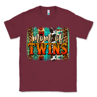 Burgundy mom of twins western brushstroke Classic Tee - OliviaCreatesArt