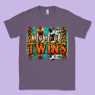 Mom Of Twins Western Brushstroke Classic Tee Designed By Oliviacreatesart