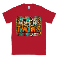 Red mom of twins western brushstroke Classic Tee - OliviaCreatesArt