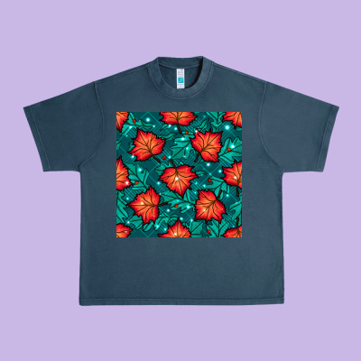 Fall Leaves Seamless Pattern Urban Heavy Tee Designed By Bundleandbundleshop