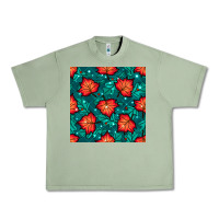 Oil Green fall leaves seamless pattern Urban Heavy Tee - BundleAndBundleShop