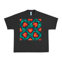 Pigment Black fall leaves seamless pattern Urban Heavy Tee - BundleAndBundleShop