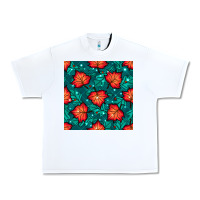 White fall leaves seamless pattern Urban Heavy Tee - BundleAndBundleShop