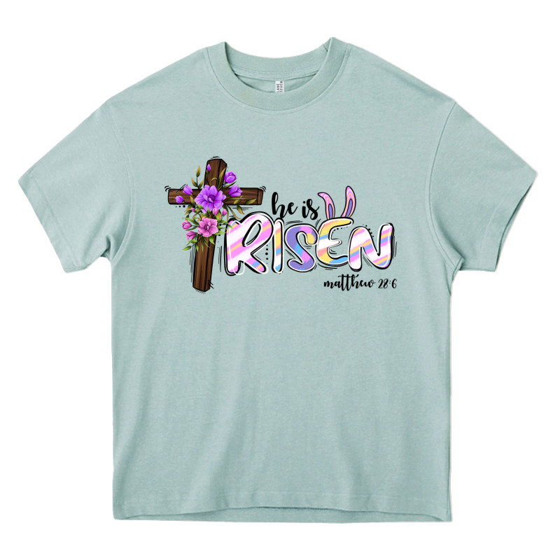 Easter He Is Risen Matthew 28 6 Heavy Core Tee by Jasminsmagicworld | Teevron