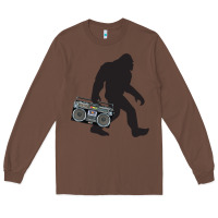 Chestnut bigfoot beatbox boom box retro   bigfoot boom box Long Sleeve Tee - DesigneFamous