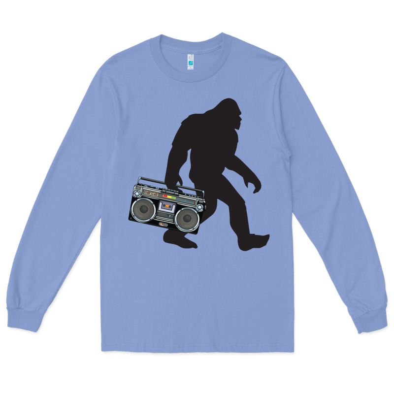 Bigfoot Beatbox Boom Box Retro   Bigfoot Boom Box Long Sleeve Tee by DesigneFamous | Teevron