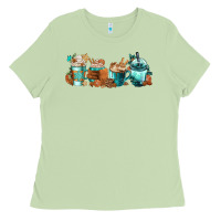 Matcha Winter Coffee Cups Ladies Tee - FaDigitalArtStudio