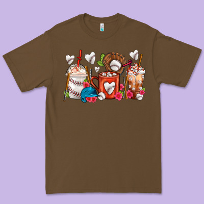 Baseball Coffee Cups Premium Tee Designed By Fadigitalartstudio
